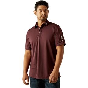 ARIAT MENS Halogen Blue Team Logo Polo