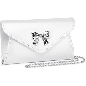 Metal Bow Women Clutch Purse Fashion PU leather handbag/shoulder bag for Wedding Party