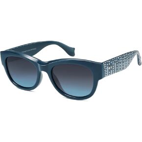 SOJOS Ocean Collection Classic Polarized Square Sunglasses for Women Men Recycled Plastic Frame Eco-Friendly UV400, Bloom