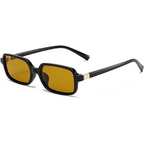 EASYHAUTE Rectangle Sunglasses for Women, 90s Retro Miu-Inspired Sun Glasses with UV 400, Vintage Rectangular Lenses