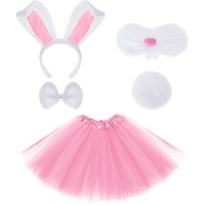 5pcs easters ashaleen bunny costume with Bunny Tie -Tie Tie tail tutu tutu outfit for Easter Party