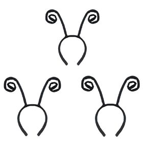Butterfly Antenna Headband, 3PCS Costume Hair Band for Women, Black Velvet Antenna Headband Bulk for Halloween Party Cosplay Dress Up Pretend Play Accessory