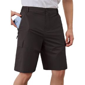 Men's Quick Dry Hiking Cargo Shorts Lightweight S-2XL Outdoor Climbing Shorts with Zipper Pockets UPF 50+