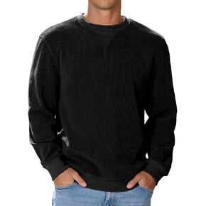 Sailwind Men Men Corduroy Sweatshirt عرضية طويلة الأكمام