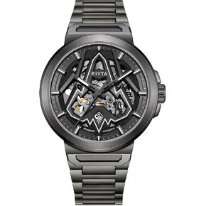 Intergalactic Series Stainless Steel Mechanical Automatic Watch with Circle Case and Stainless Steel Strap for Men
