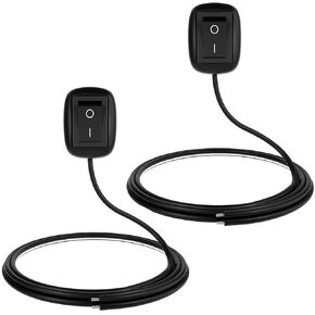 MEIRIYFA Paste Type Switch Car Push Button Switch ON/Off Rocker Switch Automotive DC 12V 24V Surface Mount Water Drop Shape with 78.7" Cable for Fog Lights,DRL,LED Light Bar (2PCS) (78.7''/200CM)