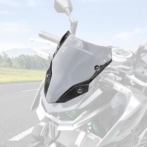 Windshield for Z500 ABS 2024-2025, Dark Tinted Wind Shield Windscreen Air Deflector for Kawasaki Z500 SE ABS 2024-2025 Accessories