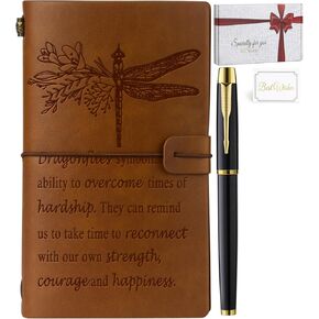 Dragonfly Gifts Leather Journal Notebook Dragonfly Gifts for Women Dragonfly Lover Gifts Inspirational Gifts Encouragement Gifts for Friends Women Men in Kuwait