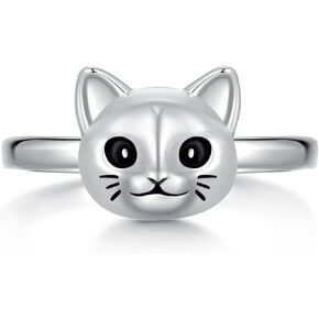 Cat Ring for Women: Cat Themed Copper Ring Stylish Gift Idea Parents Lovers Love Animal Jewelry Gift
