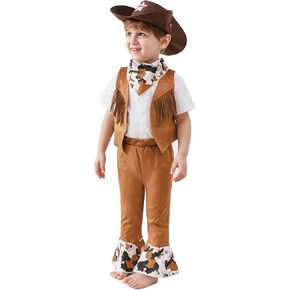 Lxkikmm Western Kids Boy Cowboy Assume الزي السترة