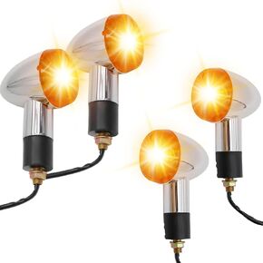 4pcs انعطاف الدراجة النارية أضواء إشارة LED Bullet Bullet Curnals Universal Front Profity Lights Lights for Yamaha Kawasaki Honda Suzuki Amber