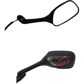 Lablt View View Mirrors Smoke Trans Placals for Suzuki Black GSXR 600 750 1000 2001-2016