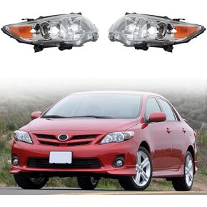 LABLT Headlights Front Head Lamps Replacement for 2011 2012 2013 Corolla S L LE CE XLE XRS Projector Headlight Assembly Left Driver Side Pair Passenger and Driver Side