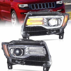 VLAND Headlight Fit for 2011-2013 Jeep Grand Cherokee, Regular