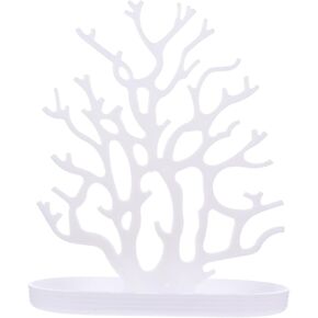 VALICLUD 1 Pc Coral Jewelry Hanger Necklace Earring Dish Jewelry Organizer for Necklaces Ornament Earrings Jewelry Dish Jewelry Tree Ring Tray for Jewelry White Pp Earring Plate Bracelet
