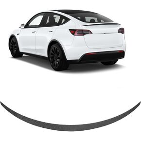 Spoiler Fit for Tesla Model Y 2020-2024 OEM Rear Trunk Lip Spoiler Model Y Accessories Rear Spoiler Wing with Matte Black Carbon Fiber