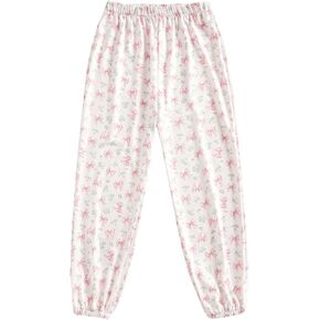 SOLY HUX Women's Floral Print Sweatpants Elastic Waist Lounge Pants Cute Jogger Pants