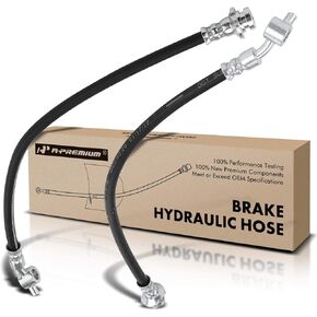 A-Premium Front Driver and Passenger Brake Hydraulic Hose Compatible with Nissan Models - Frontier 1998 1999 2000 2001 2.4L, RWD - Replace# 462108B4009(Pack of 2)