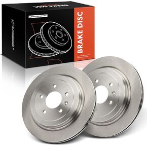 A-Premium 12.40 inch (315 mm) Rear Vented Disc Brake Rotors Compatible with Cadillac Models - ATS 2013-2019, 2-PC Set