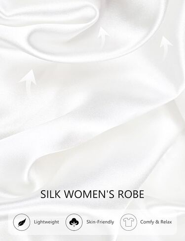 Satin Robe for Women Long Bride Robes for Bridal Party Full Length Lightweight Bathrobe Bridesmaid Robe with Pockets in Saudi Arabia