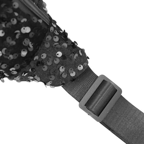 Women Girls Fanny Pack Fanny pack equins cercin crossbody belt balcs for Sports Daily ، Black a# in Saudi Arabia