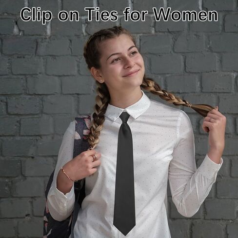 Ties for Women, Womens Tie Pre-Tied Clip on Necktie for Women Girls Shirt Uniform Suit Business School Party Church in Kuwait