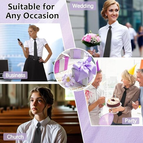 Ties for Women, Womens Tie Pre-Tied Clip on Necktie for Women Girls Shirt Uniform Suit Business School Party Church in Kuwait