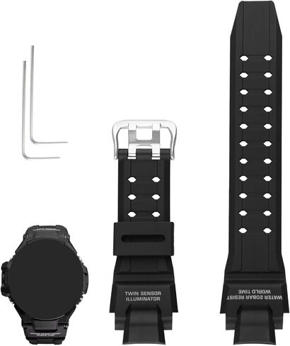 XIW Compatible for 16mm Casio 10493622 GA-1000 GA-1100 GW-A1000 GW-A1100 GW-4000 G-1400 GWA-1000 Resin Watch Band Replacement for women Wirstband Strap men wirst Bracelet in Kuwait