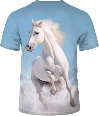 LAOLIUSN Men's Horse T-Shirt- Animal Theme, Realistic Graphic Tee Shirt in Saudi Arabia