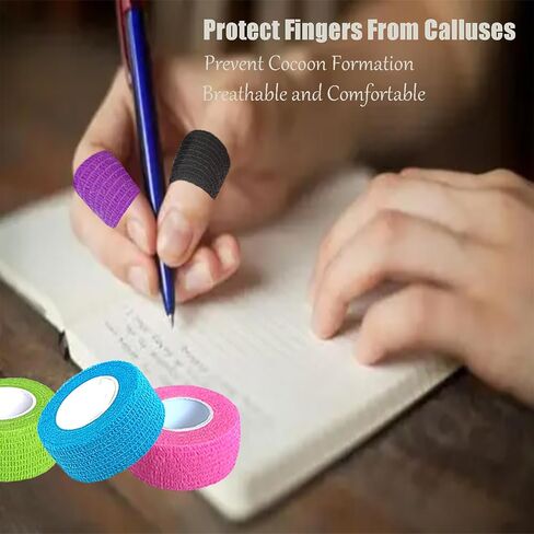 6 Pack 2 Inches Self Adhesive Bandage Wrap Vet Wrap for Pets, Stretch Self Adherent Tape Cohesive Wrap for Athletic, Sports, Wrist and Ankle(Bright Colors) in Saudi Arabia