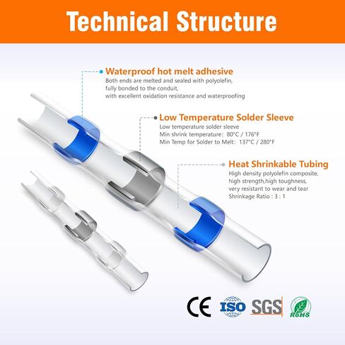 120 قطعة (7 مقاسات) مجموعة موصلات أسلاك اللحام المنكمشة بالحرارة عدة أسلاك إصلاح الأسلاك المقاومة للماء، موصلات الأسلاك المنكمشة بالحرارة، موصلات بعقب الأسلاك، موصلات الأسلاك، موصلات الأسلاك المنكمشة بالحرارة in Kuwait