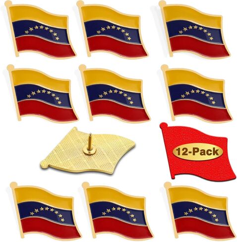 12/50/100Pcs Bolivarian Republic of Venezuela Flag Pins Bulk Enamel Souvenir- Metal Venezuela Lapel Pin Brooch Badge for Men Women Clothes Bags Hats in Saudi Arabia