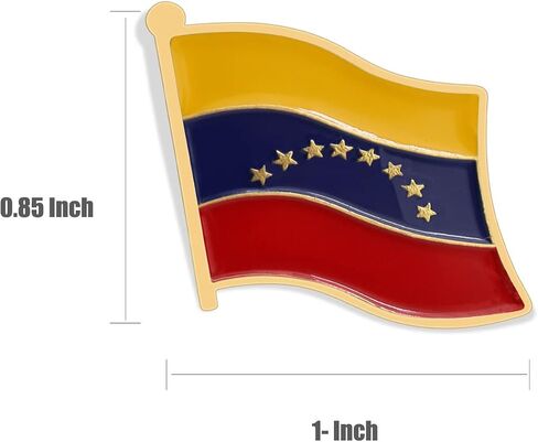 12/50/100Pcs Bolivarian Republic of Venezuela Flag Pins Bulk Enamel Souvenir- Metal Venezuela Lapel Pin Brooch Badge for Men Women Clothes Bags Hats in Saudi Arabia