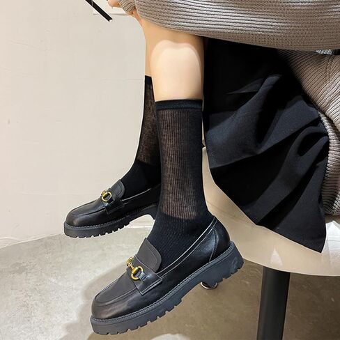 Triplewood Summer Sheer Knee High Socks Stockings for Women Girls Y2K Seamless Calf Socks in Kuwait