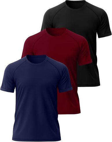 3 Pack Men's Big and Tall Cotton T-Shirts L-5XL Workout Raglan Short Sleeve Shirts Athletic Tops Casual Summer Tees in Saudi Arabia