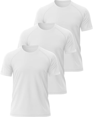 3 حزمة من القمصان القطنية الكبيرة والطويلة L-5XL تمرين Raglan القمصان القصيرة القمصان الرياضية TEES الصيف غير الرسمية in Saudi Arabia