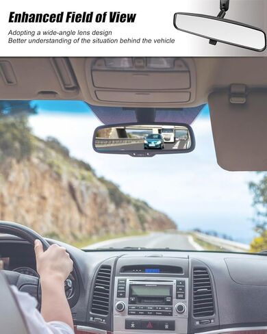 داخل مرآة الرؤية الخلفية ملائمة لفضة سيلفرادو 1500 2009-2022 Sierra Suburban 1500 Tahoe 2012-2022 Yukon 2012-2020 استبدل 13585948 ، مرآة View HD واسعة الزاوية HD ، أسود in Saudi Arabia