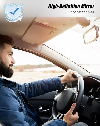داخل مرآة الرؤية الخلفية ملائمة لفضة سيلفرادو 1500 2009-2022 Sierra Suburban 1500 Tahoe 2012-2022 Yukon 2012-2020 استبدل 13585948 ، مرآة View HD واسعة الزاوية HD ، أسود in Saudi Arabia