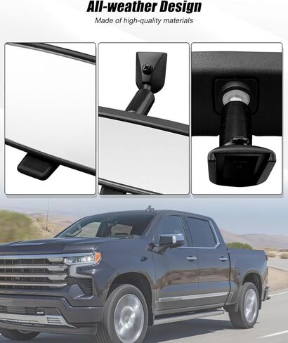 داخل مرآة الرؤية الخلفية ملائمة لفضة سيلفرادو 1500 2009-2022 Sierra Suburban 1500 Tahoe 2012-2022 Yukon 2012-2020 استبدل 13585948 ، مرآة View HD واسعة الزاوية HD ، أسود in Saudi Arabia