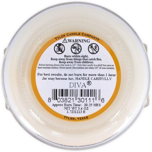 Tyler Glass Fragrane Candle 3.4 Oz,Diva, Scented in Saudi Arabia