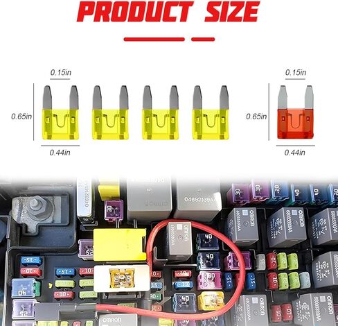 Car TIPM Bypass Cable, Repair Fuel Pump Relay Kit, Vehicle Fuel Pump Relay Wiring Set with 5Pcs Fuses Clip, Auto Fuse Holder Adapter Accessories Compatible with 1500 2500 3500 in Kuwait