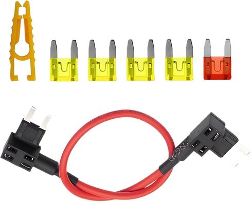 Car TIPM Bypass Cable, Repair Fuel Pump Relay Kit, Vehicle Fuel Pump Relay Wiring Set with 5Pcs Fuses Clip, Auto Fuse Holder Adapter Accessories Compatible with 1500 2500 3500 in Kuwait
