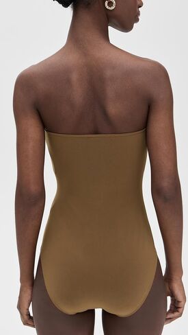 Norma Kamali Women's Strapless Shirred Front Mio One Piece in Saudi Arabia