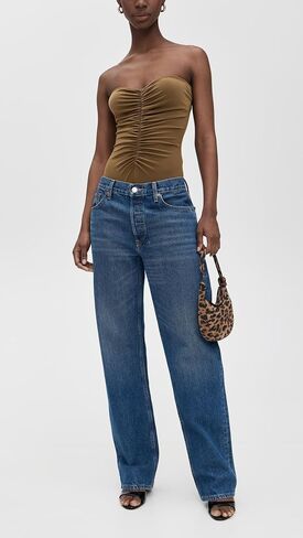 Norma Kamali Women's Strapless Shirred Front Mio One Piece in Saudi Arabia