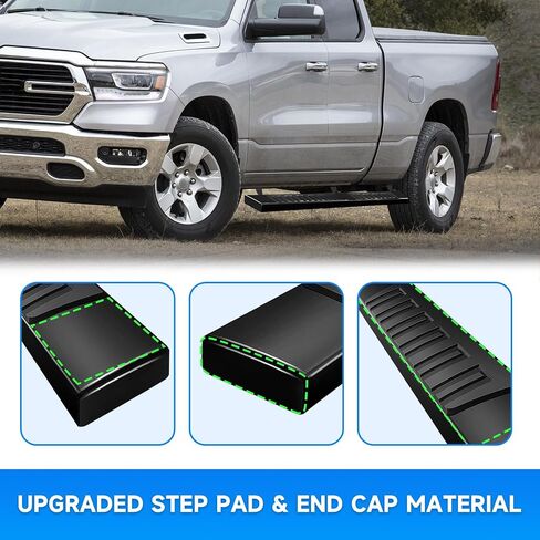 ELH Running Boards Fit for 2009-2018 Dodge Ram 1500 2010-2024 Ram 2500 3500 (Including 2019-2024 1500 Classic) Quad Cab Side Rail Side Step Nerf Bar (Black) in Saudi Arabia