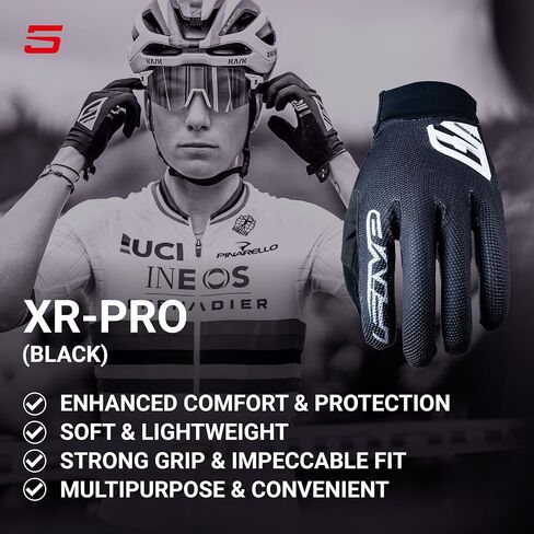 XR Pro Cycling Gloves, Unisex Racing and Riding Gloves for MTB, BMX, and More – Black, Black-Red, Camo Blue, 2XS-3XL in Saudi Arabia
