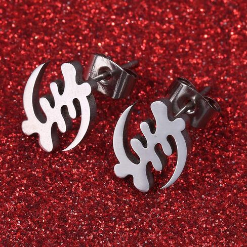 Stainless Steel Adinkra Gye Nyame Symbols of West Africa Design Earrings in Saudi Arabia