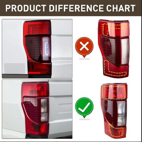 Halogen Type w/Bulbs Non-LED Tail Light Rear Lamp Assembly w/Blind Spot (Module NOT Included) Compatible for 2020 2021 2022 Ford F250/F350/F450 Super Duty Left Side LC3Z-13405-A FO2800279 in Saudi Arabia