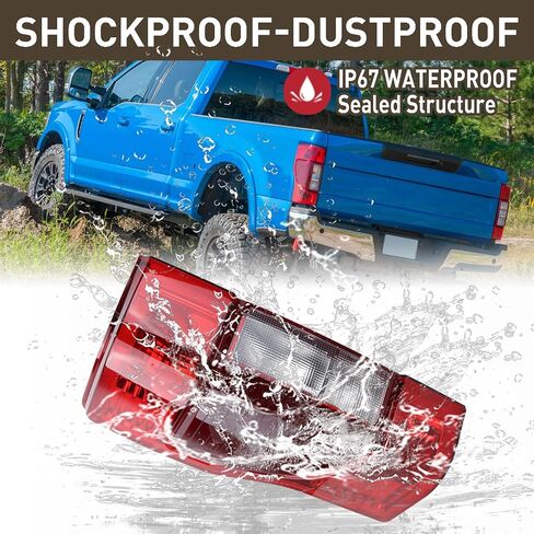 Halogen Type w/Bulbs Non-LED Tail Light Rear Lamp Assembly w/Blind Spot (Module NOT Included) Compatible for 2020 2021 2022 Ford F250/F350/F450 Super Duty Left Side LC3Z-13405-A FO2800279 in Saudi Arabia