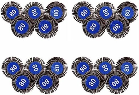dophee Flap Wheel Sander Set, 1/8" Round Shank, 80 Grit Abrasive Sanding Wheels, Flap Grinding Wheel Sander Replacement for Dremel Drill Rotary Tools, Remove Rust, Weld Burr Polishing Flat(10-Pack) in Saudi Arabia